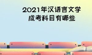 2021年汉语言文学成考科目有哪些